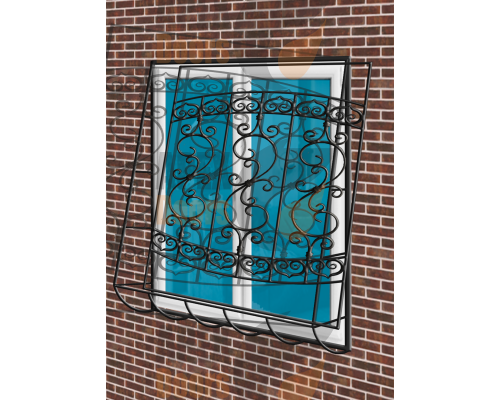 Дутая кованая решетка модель №32